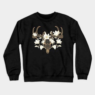 Flowered Deer Skull Howard Marsh Crewneck Sweatshirt